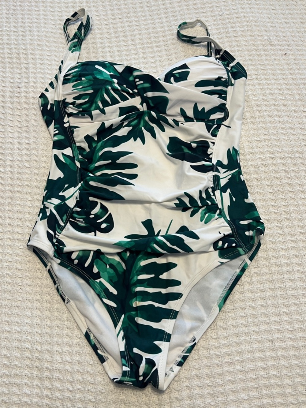 Green Tropical Leaf One-Piece Swimsuit